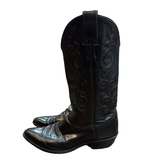 Men's Justin Classic Cowboy Western Boots with Black Corona Cowhide Foot SZ 9.5D - Picture 2 of 10